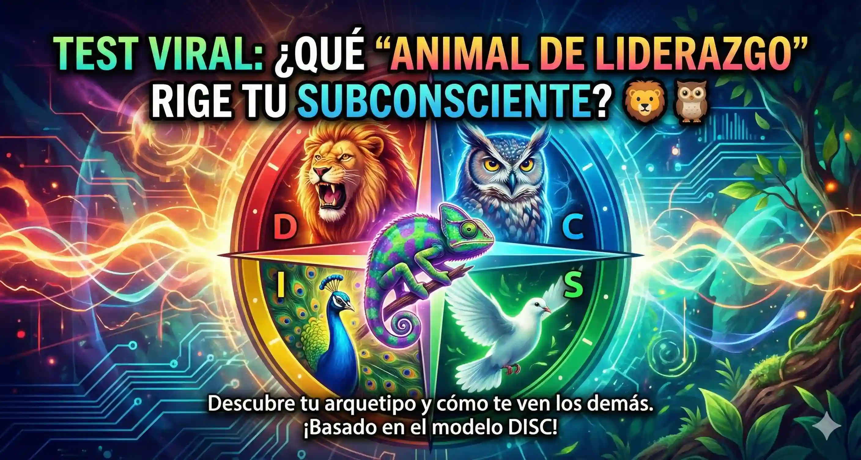 Test DISC Viral: ¿Qué "Animal de Liderazgo" rige tu subconsciente? 🦁🦉
